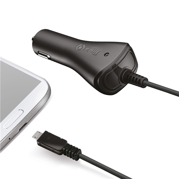 MICROUSB CAR CHARGER 5W BLACK