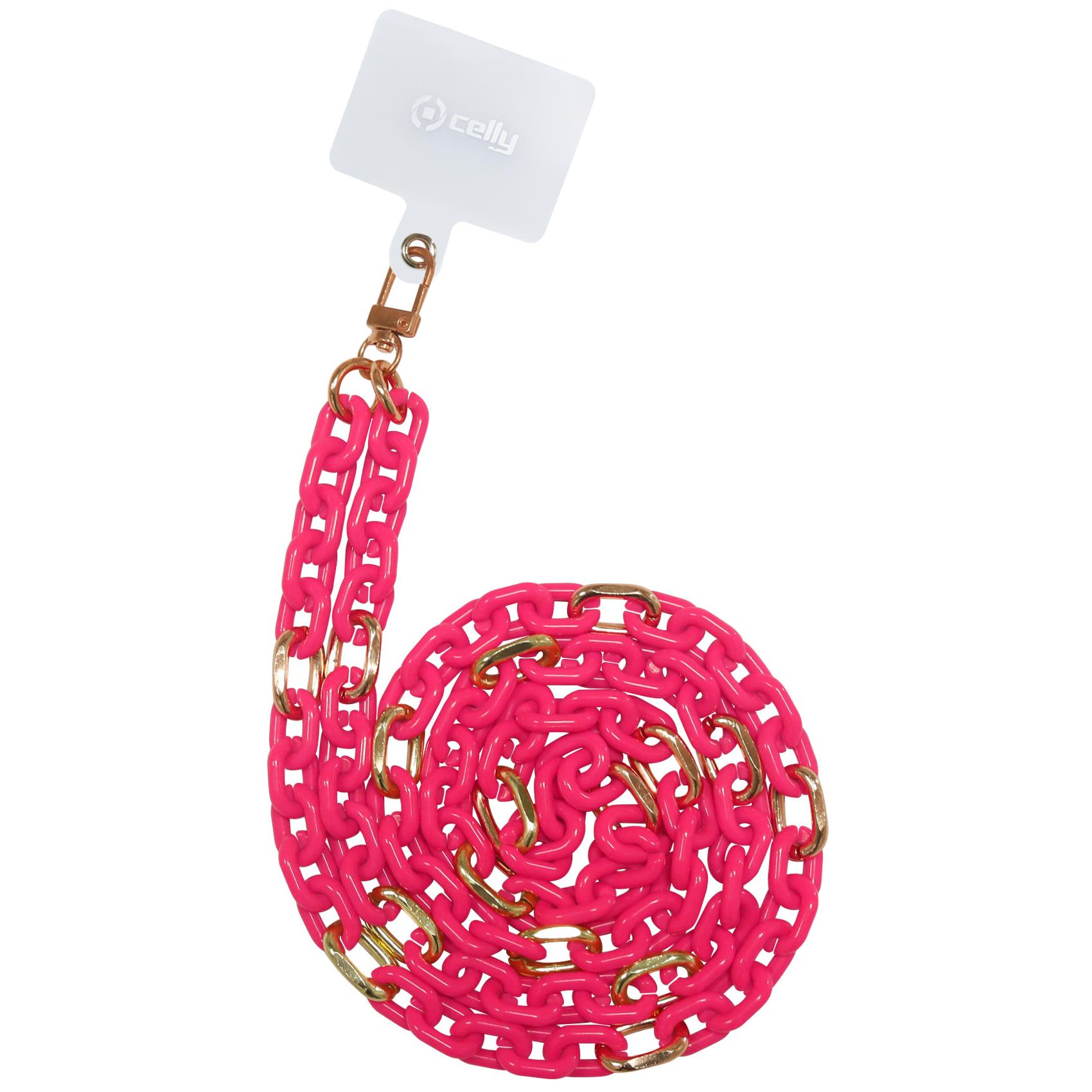 NECK LACET CHAIN PINK FLUO