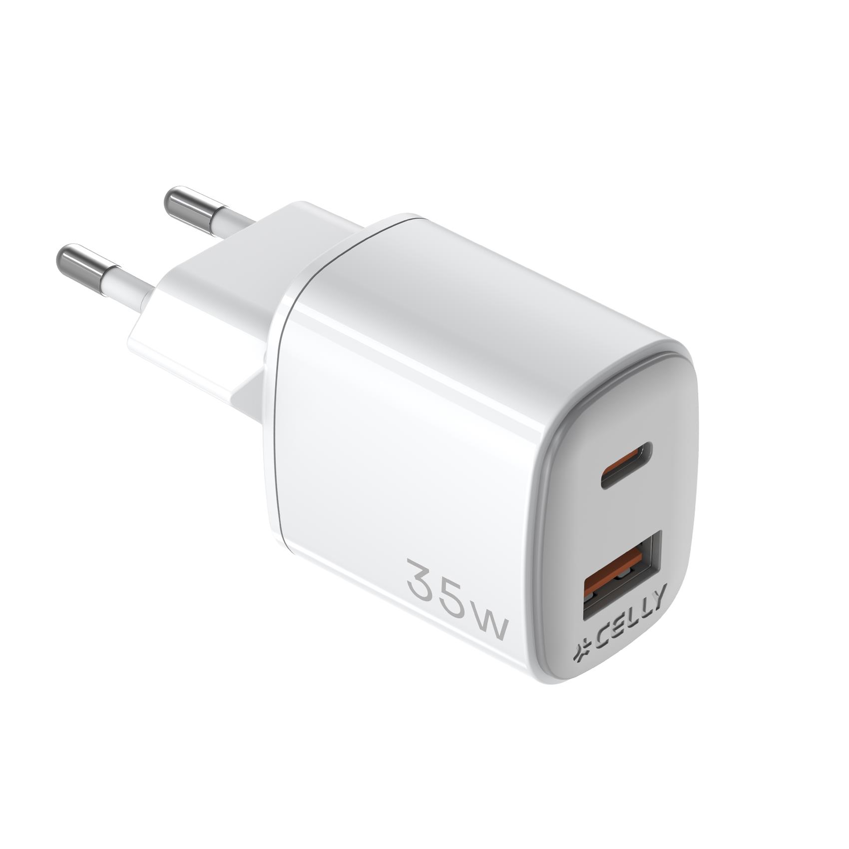 USB-A/USB-C WALL CHARGER GAN 35W WH