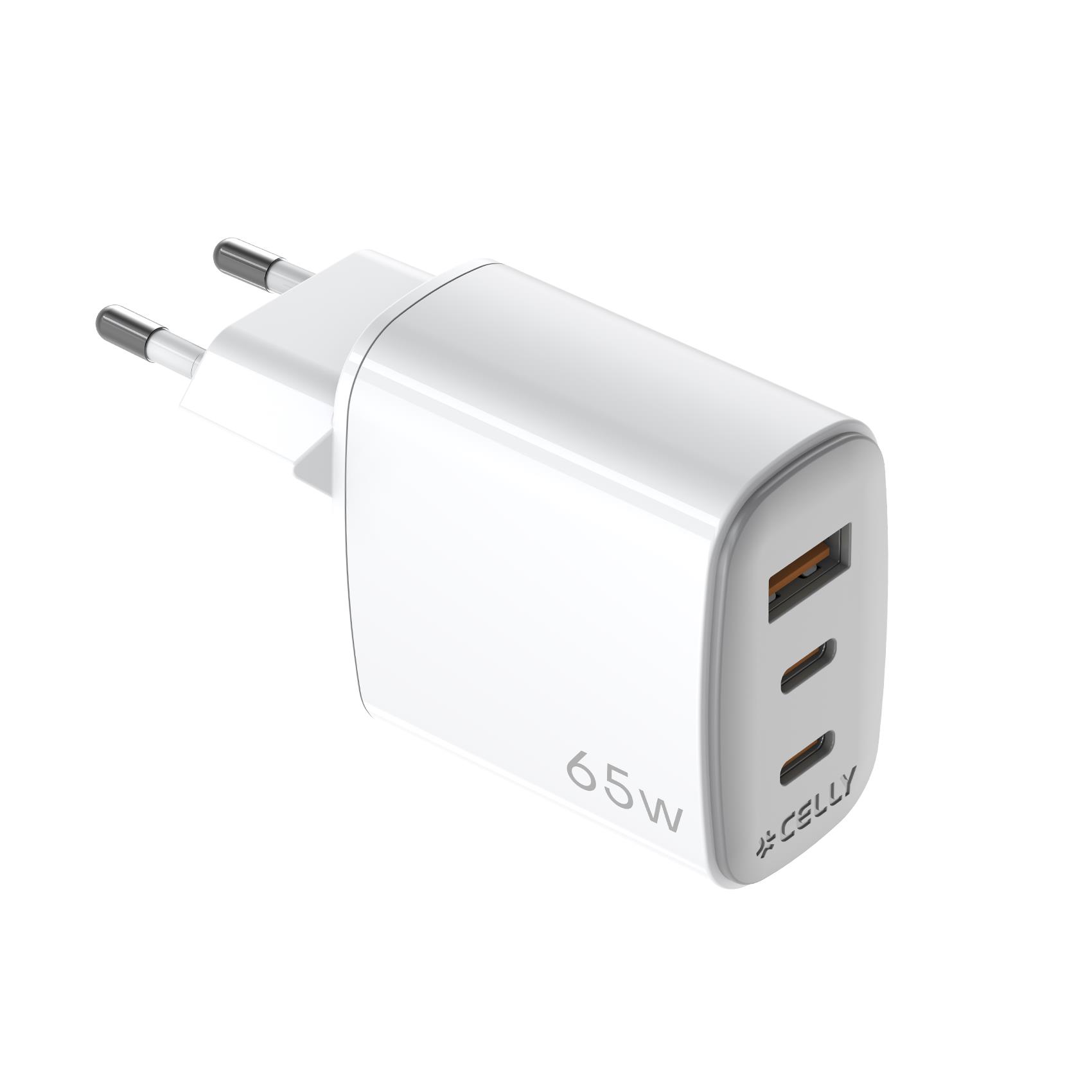 USB-A/2USB-C WALL CHARGER GAN 65W