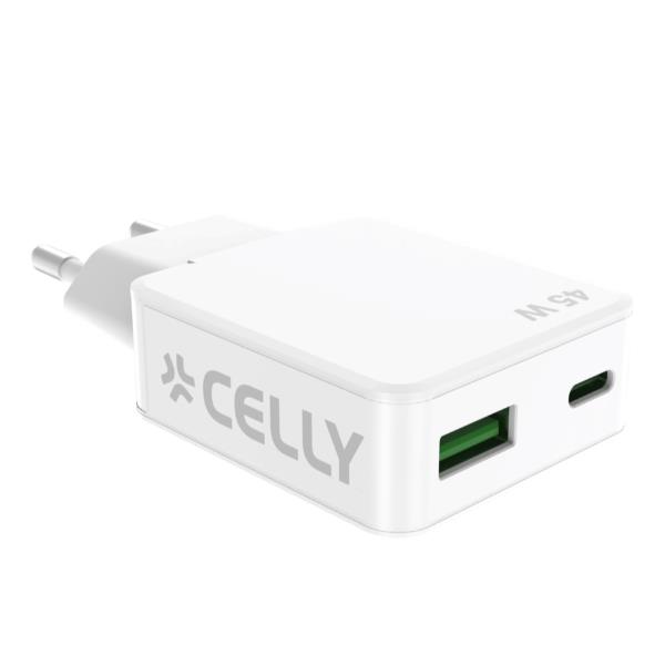 USB-C/USB-A SLIM WALL CHARGER 45W