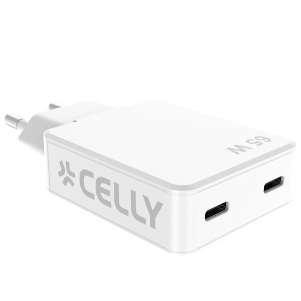 2USB-C SLIM WALL CHARGER 65W WHITE