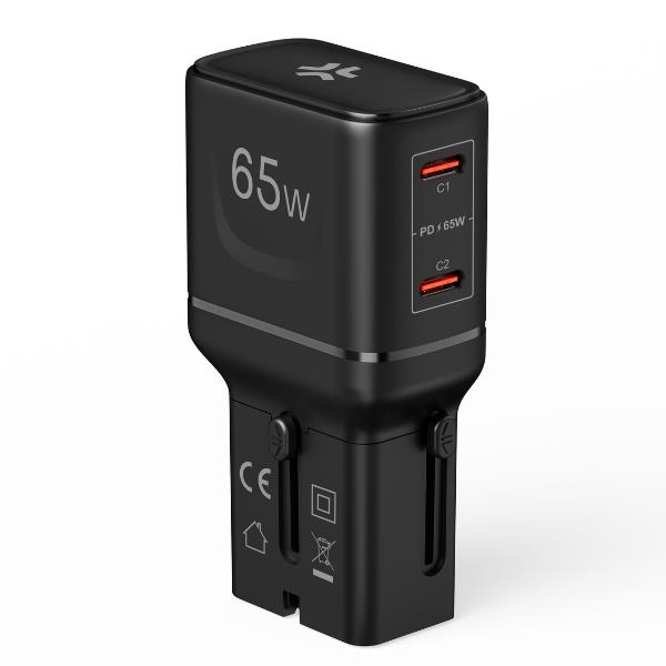 2USB-C MULTIPLUG SLIM 65W BLACK