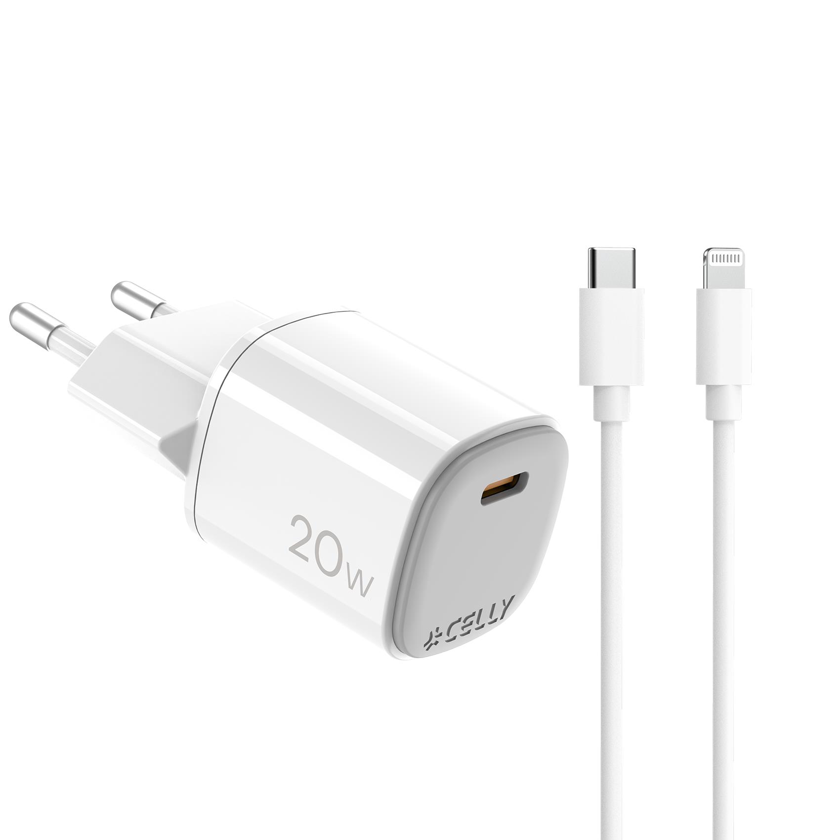 USBC WALL CHG GAN 20W+LIGHTN CABLE