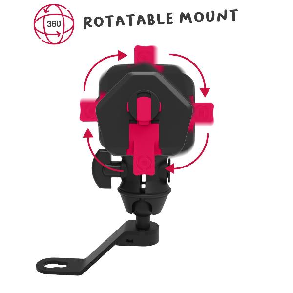MIRROR MOTORCYCLE HOLDER BLACK