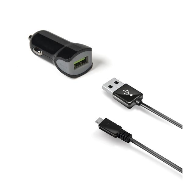 USB-A CAR CHARGER 12W+MICROUSB CABL