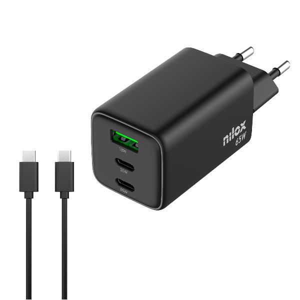 CARICATORE GAN 65W 3 PORTE