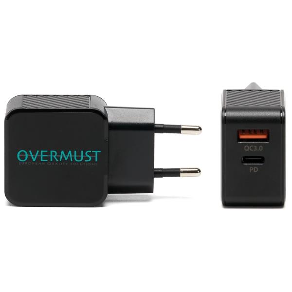 CARICATORE DA MURO 20W USB-C/A PD - immagine 2